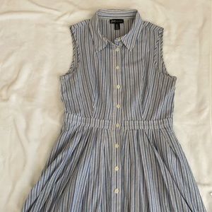 Jones New York Blue-White Stripe Summer Dress